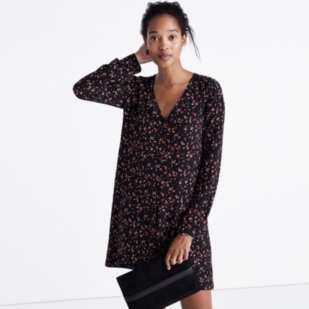 SEZANE & Madewell collab special edition 100% silk Floral Dress medium